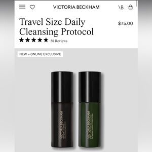 Brand New - Victoria Beckham - Cleanser - Travel Size Daily Cleansing Protocol